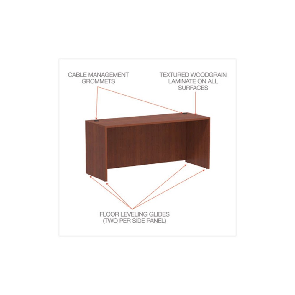 Alera Valencia Series Credenza Shells, 65w x 23.6d x 29.5h, Medium Cherry. Picture 4