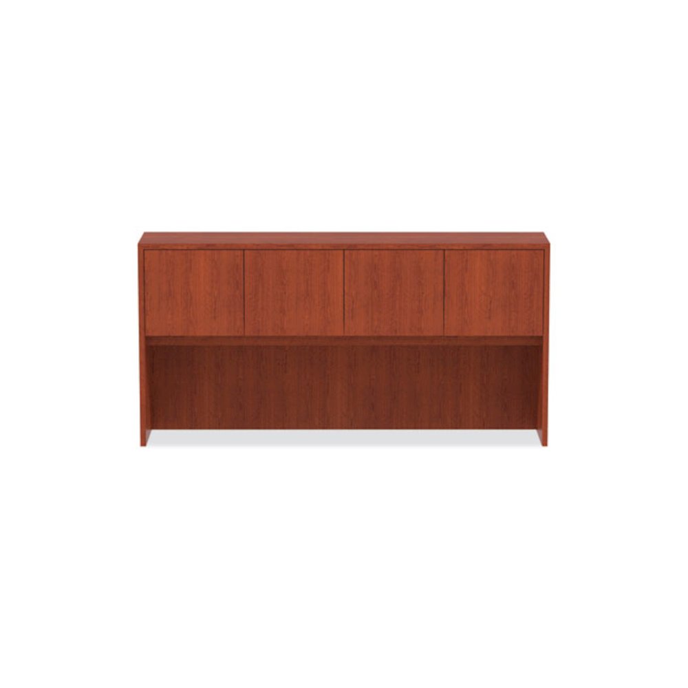 Alera Valencia Series Hutch with Doors, 4 Compartments, 70.63w x 15d x 35.38h, Medium Cherry. Picture 7