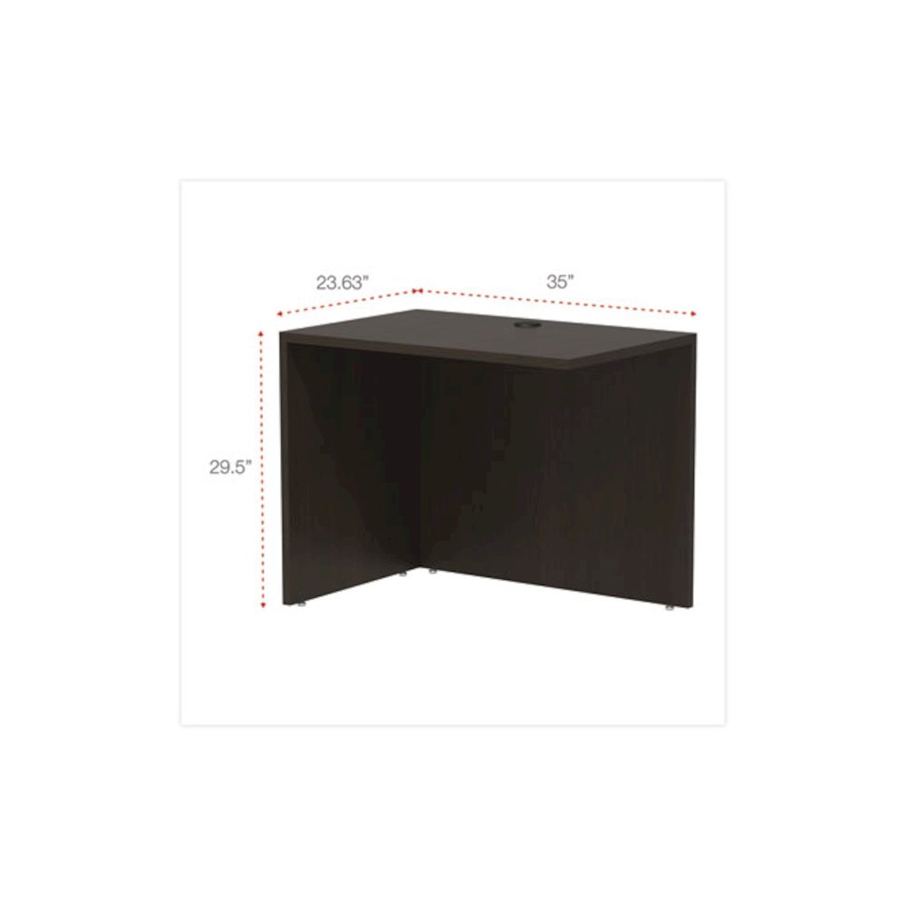 Alera Valencia Series Reversible Return/Bridge Shell, 35w x 23.63d x 29.5h, Espresso. Picture 2