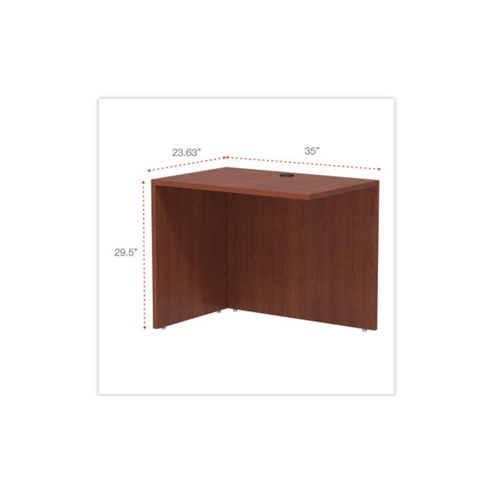 Alera Valencia Series Reversible Return/Bridge Shell, 35w x 23.63d x 29.5h, Medium Cherry. Picture 2