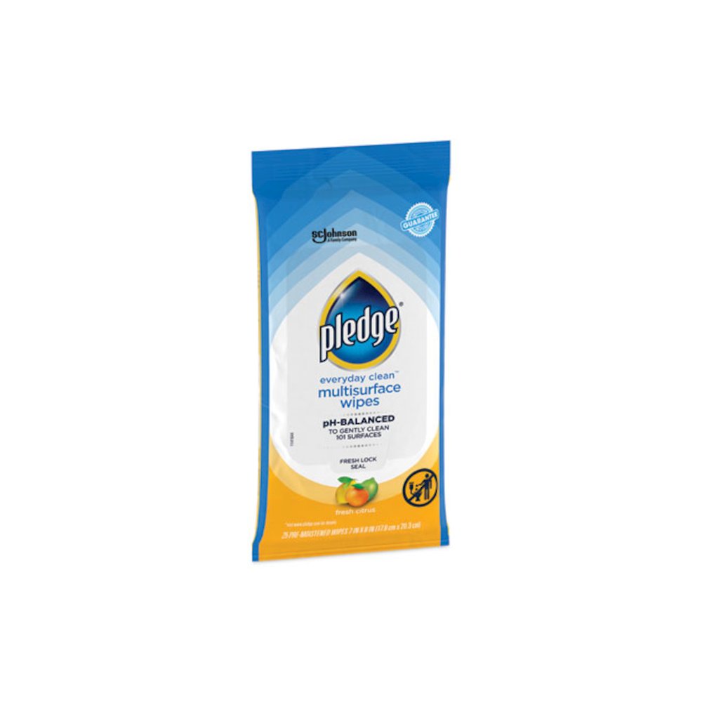 Multi-Surface Cleaner Wet Wipes, Cloth, 7 x 10, Fresh Citrus, White, 25/Pack, 12 Packs/Carton. Picture 3