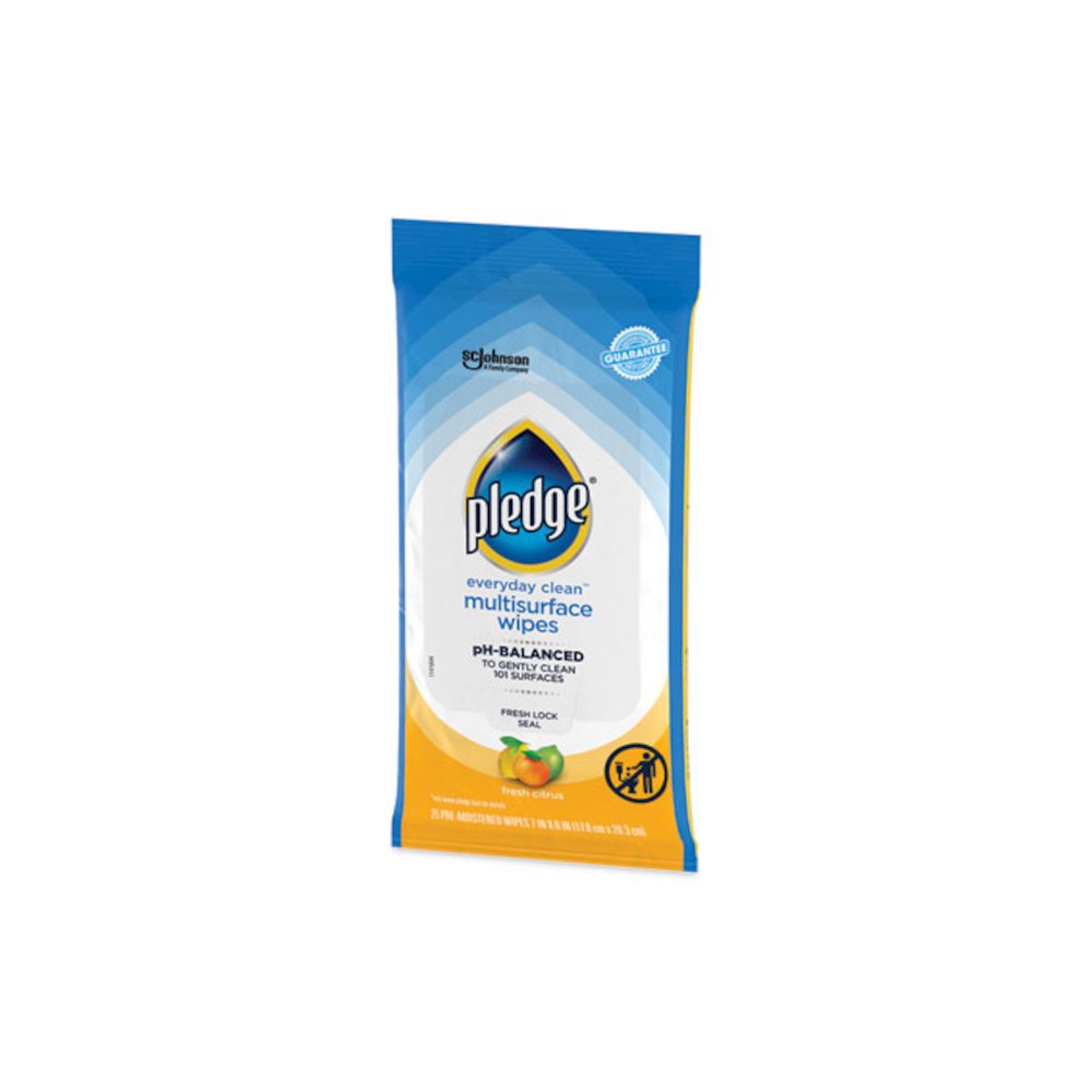 Multi-Surface Cleaner Wet Wipes, Cloth, 7 x 10, Fresh Citrus, White, 25/Pack, 12 Packs/Carton. Picture 2