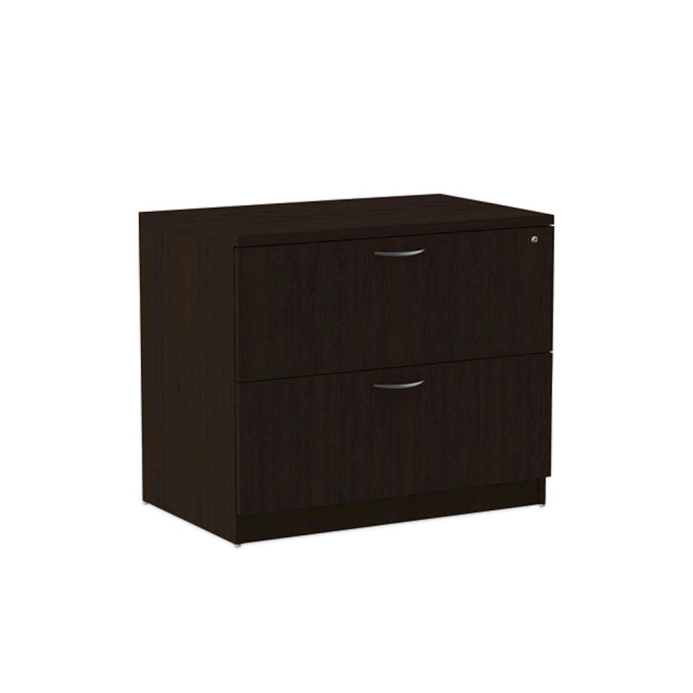 Alera Valencia Series Lateral File, 2 Legal/Letter-Size File Drawers, Espresso, 34" x 22.75" x 29.5". Picture 3