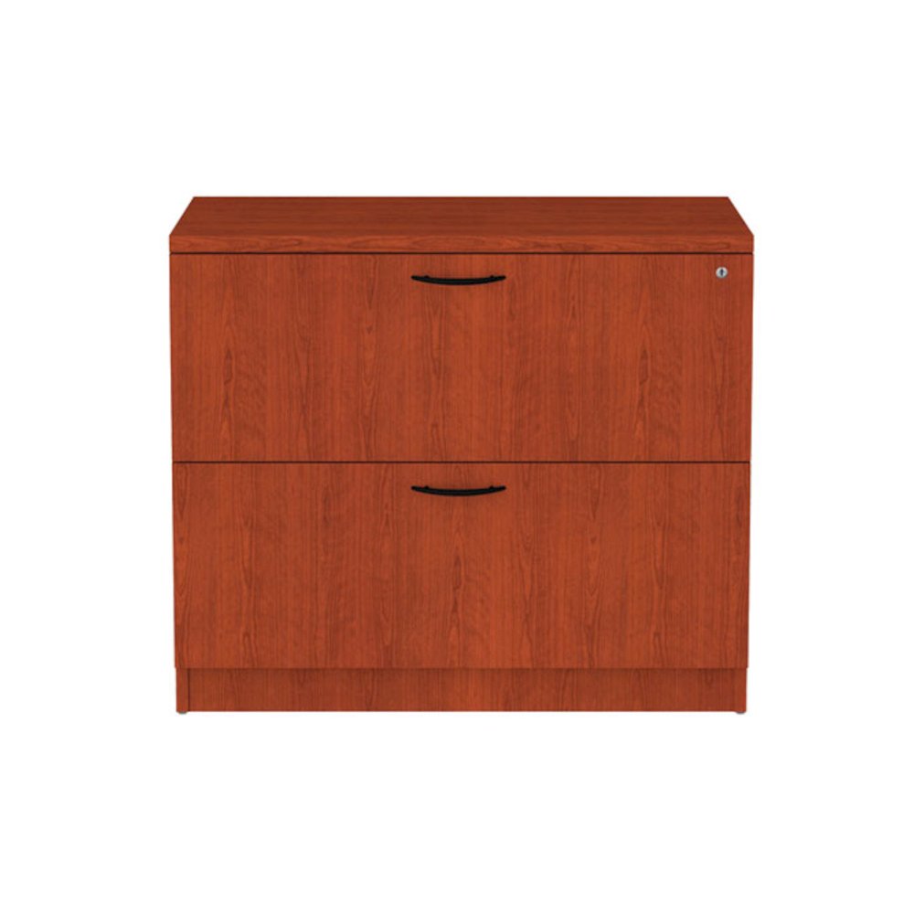 Alera Valencia Series Lateral File, 2 Legal/Letter-Size File Drawers, Medium Cherry, 34" x 22.75" x 29.5". Picture 1