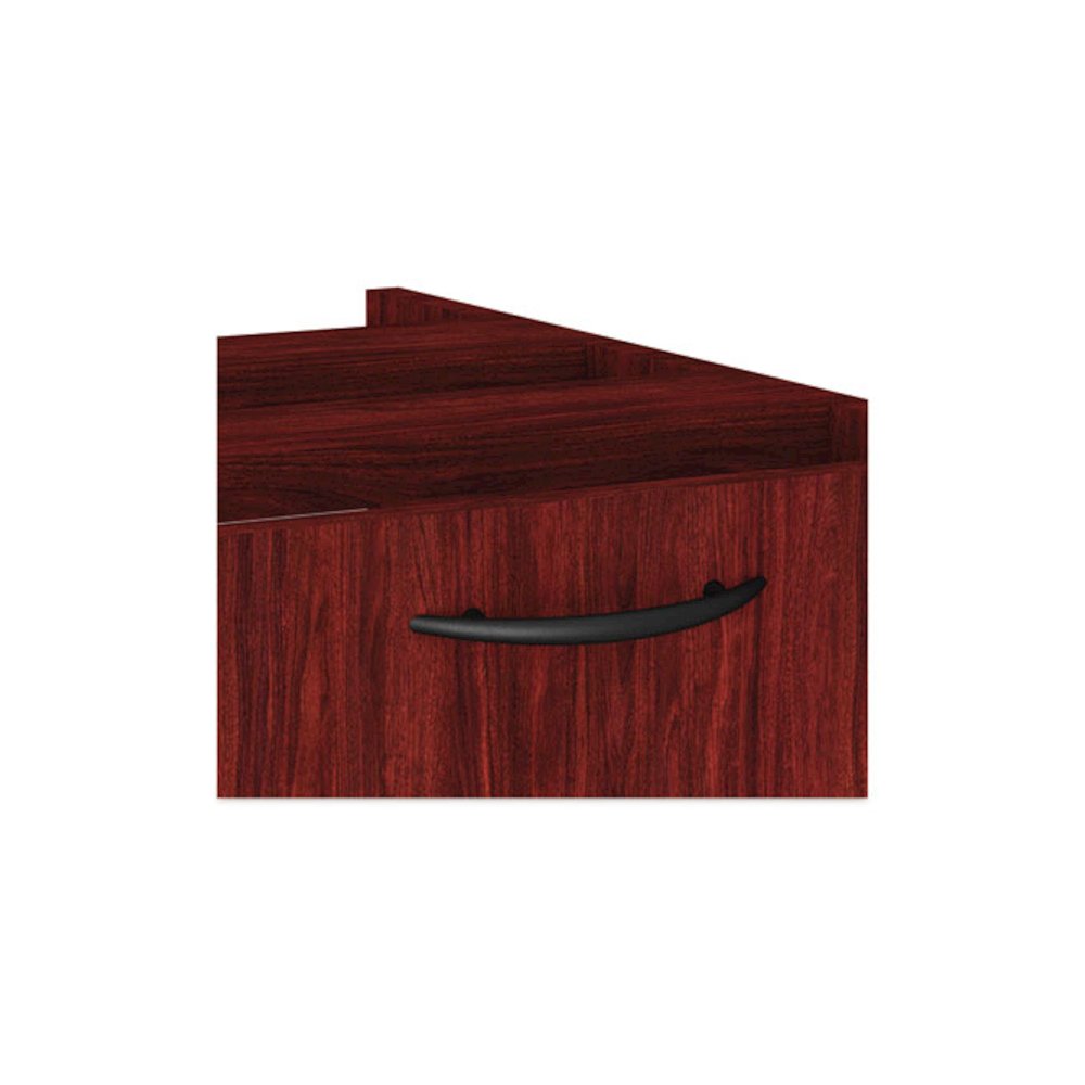 Alera Valencia Series Full Pedestal File, Left or Right, 2 Legal/Letter-Size File Drawers, Mahogany, 15.63" x 20.5" x 28.5". Picture 6