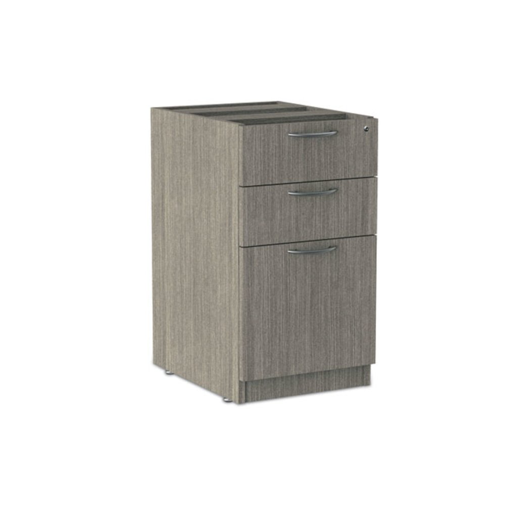 Alera Valencia Series Full Pedestal File, Left/Right, 3-Drawers: Box/Box/File, Legal/Letter, Gray, 15.63" x 20.5" x 28.5". Picture 8