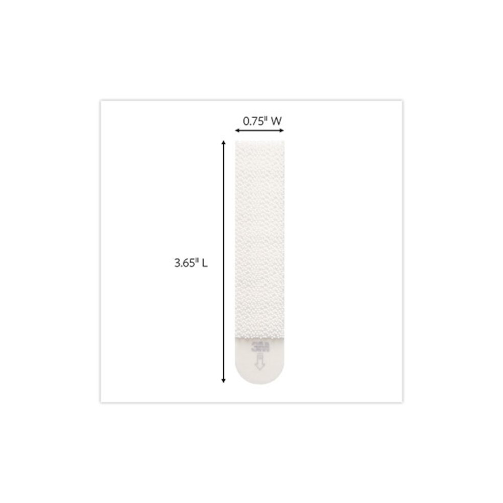 Damage-Free Hanging Picture Hanging Strip Pairs, Holds Up to 3.75 lb, Large: 0.75" x 3.65", White, 120/Pack. Picture 2