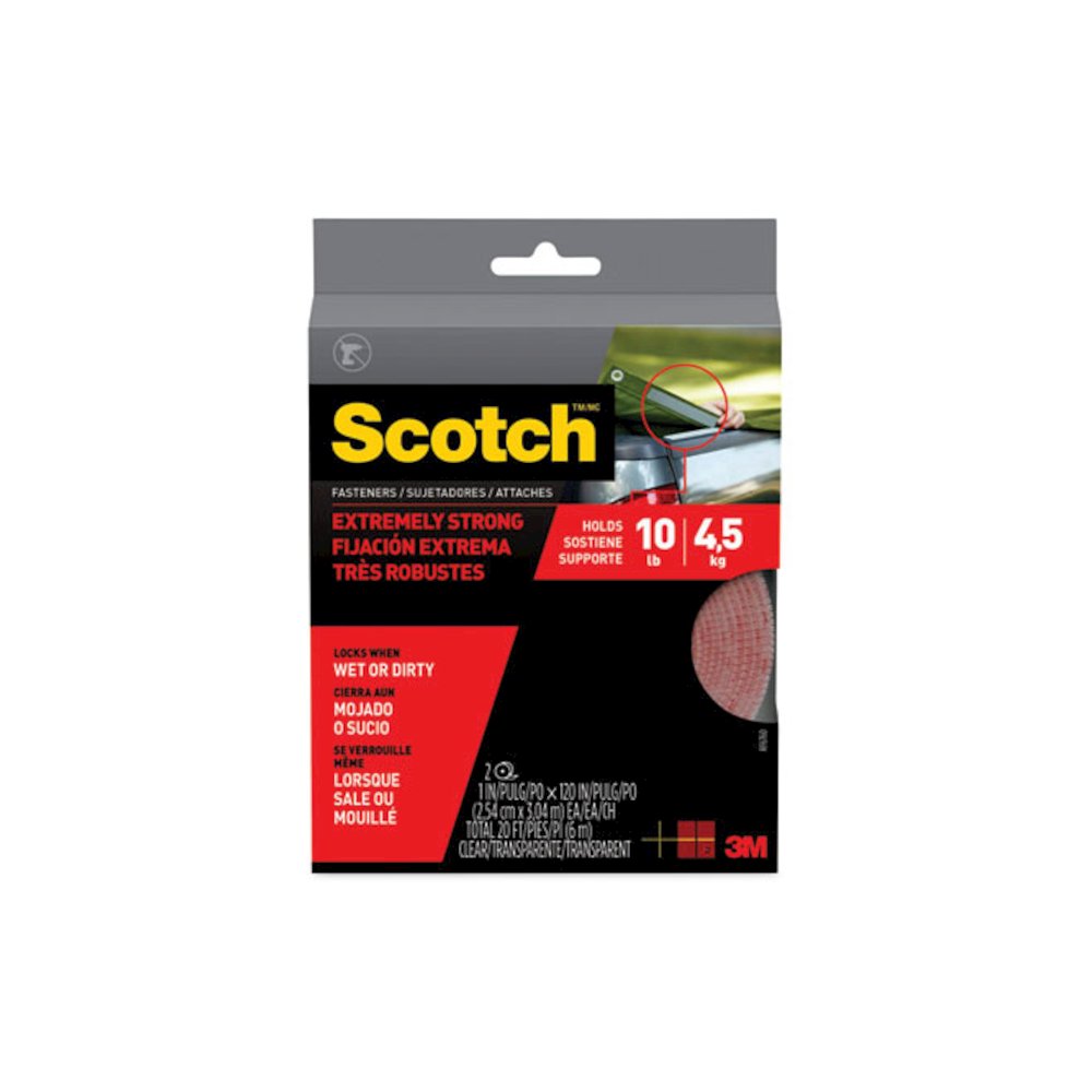 Extreme Fasteners, 1" x 10 ft, Clear, 2/Pack. Picture 1