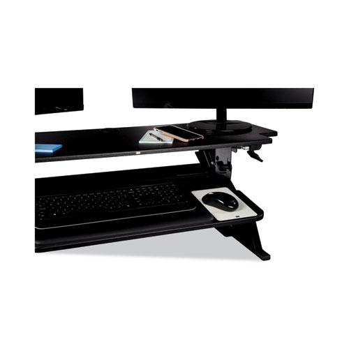 Precision Standing Desk, 42" x 23.2" x 6.2" to 20", Black. Picture 5