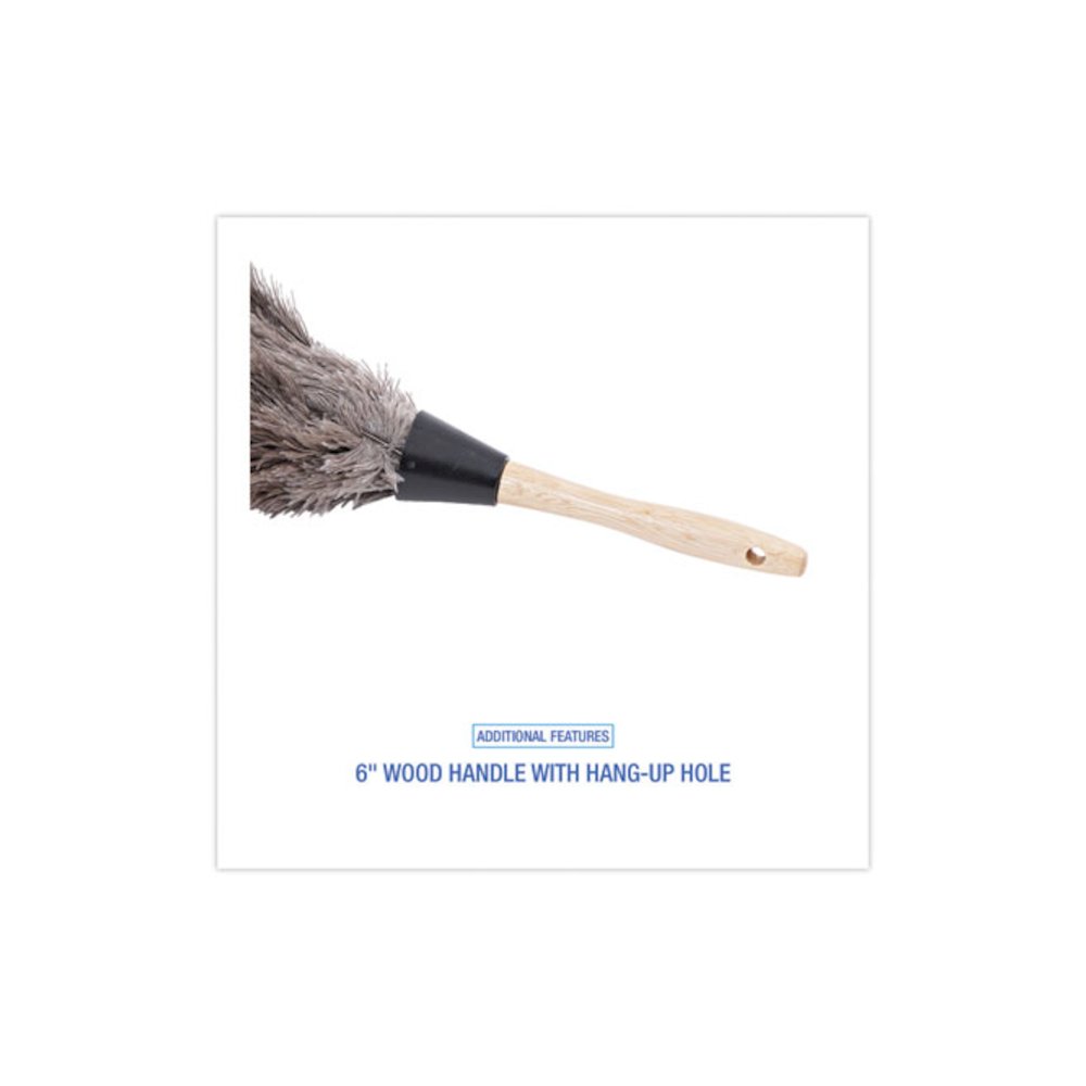 Professional Ostrich Feather Duster, 6" Wood Handle. Picture 3