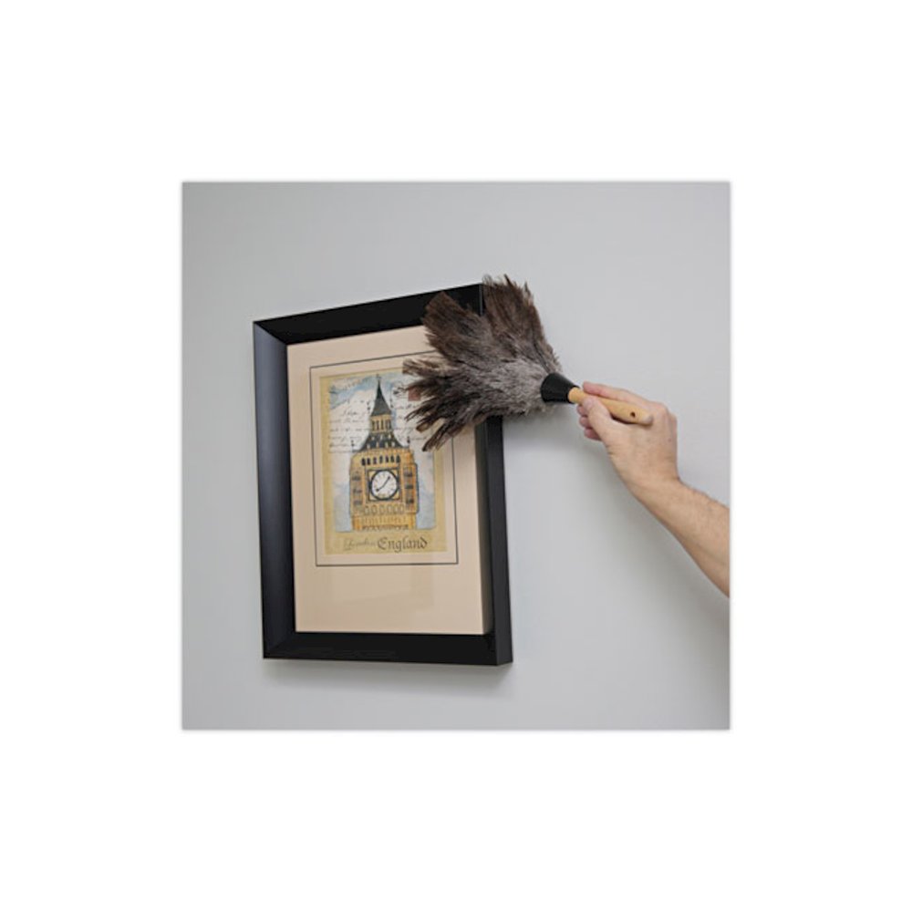 Professional Ostrich Feather Duster, 6" Wood Handle. Picture 5