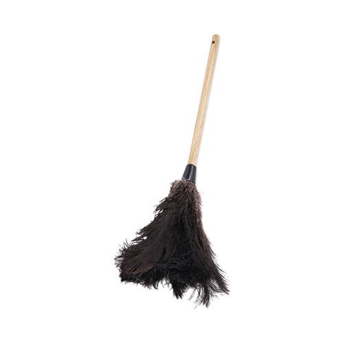 Professional Ostrich Feather Duster, 10" Wood Handle. Picture 1