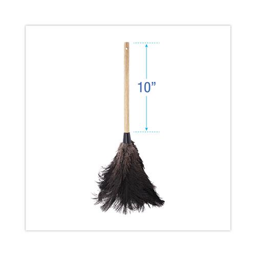 Professional Ostrich Feather Duster, 10" Wood Handle. Picture 2