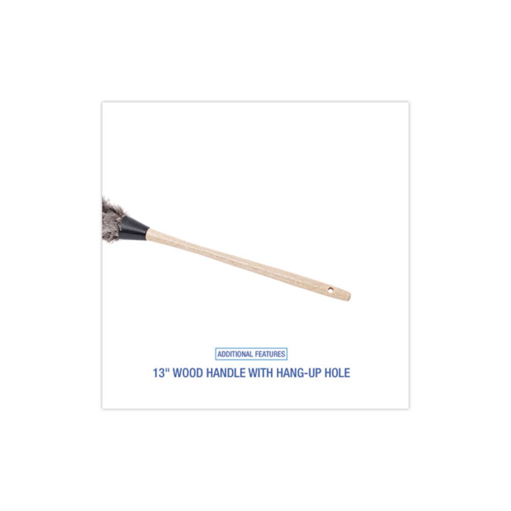 Professional Ostrich Feather Duster, 13" Wood Handle. Picture 3