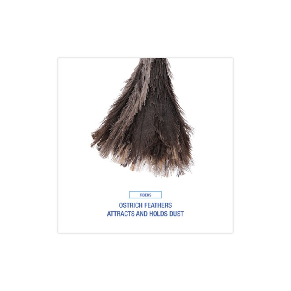 Professional Ostrich Feather Duster, 13" Wood Handle. Picture 4