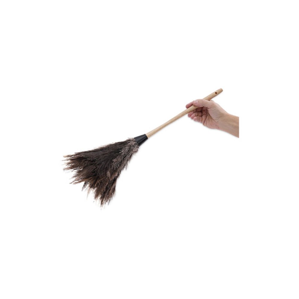 Professional Ostrich Feather Duster, 13" Wood Handle. Picture 6