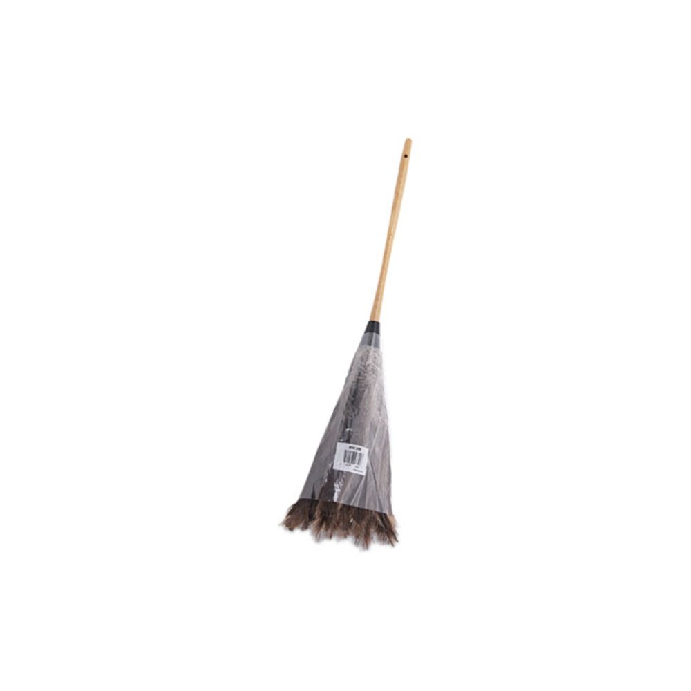 Professional Ostrich Feather Duster, 16" Wood Handle, 12" Gray Bristle. Picture 7