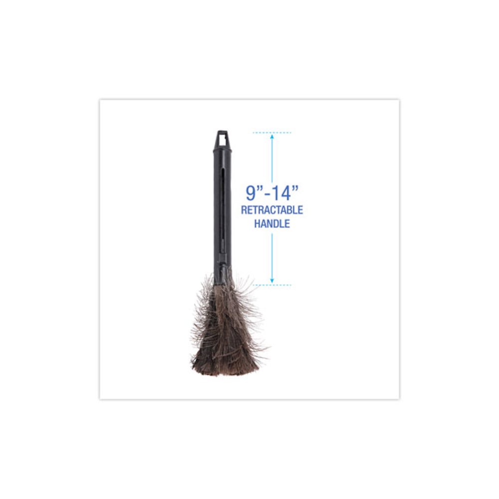 Ostrich Feather Duster, 9" to 14" Retractable Plastic Handle. Picture 2
