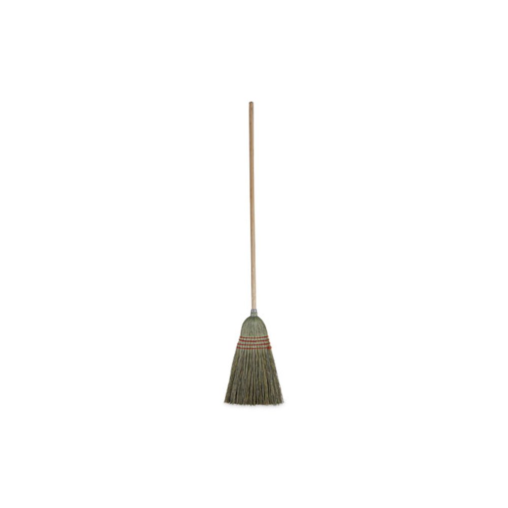 Mixed Fiber Maid Broom, Mixed Fiber Bristles, 55" Overall Length, Natural. Picture 1