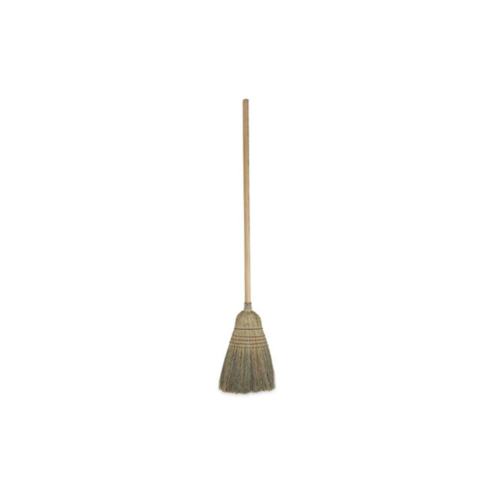 Warehouse Broom, Corn Fiber Bristles, 56" Overall Length, Natural. Picture 1