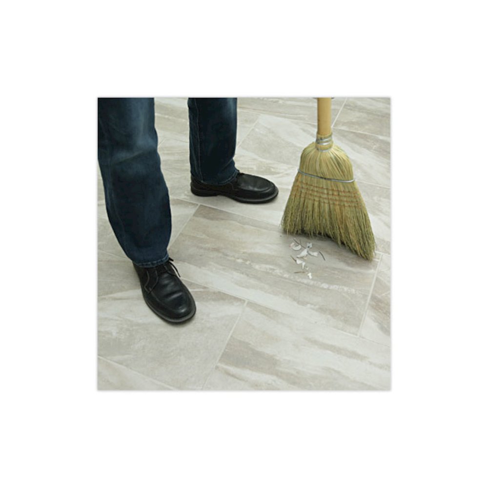 Warehouse Broom, Corn Fiber Bristles, 56" Overall Length, Natural. Picture 5
