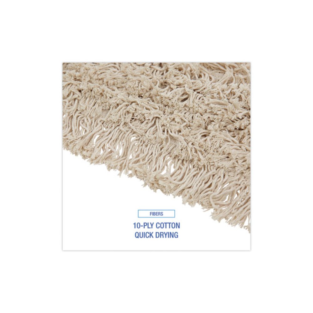 Industrial Dust Mop Head, Cotton, 18 x 3, White. Picture 4