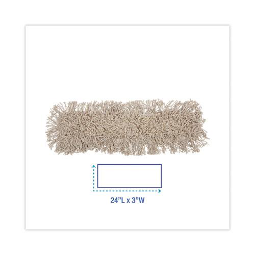 Mop Head, Dust, Cotton, 24 x 3, White. Picture 2