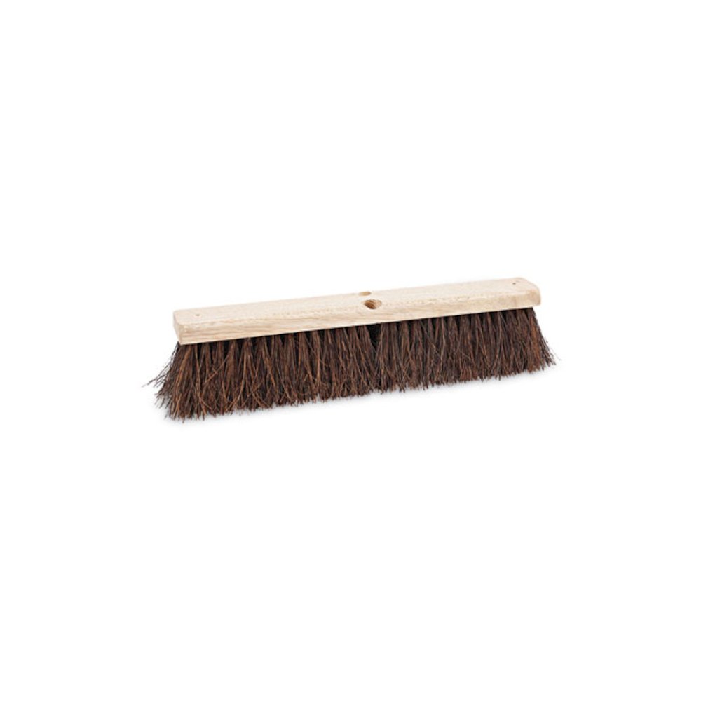Floor Brush Head, 3.25" Natural Palmyra Fiber Bristles, 18" Brush. Picture 1