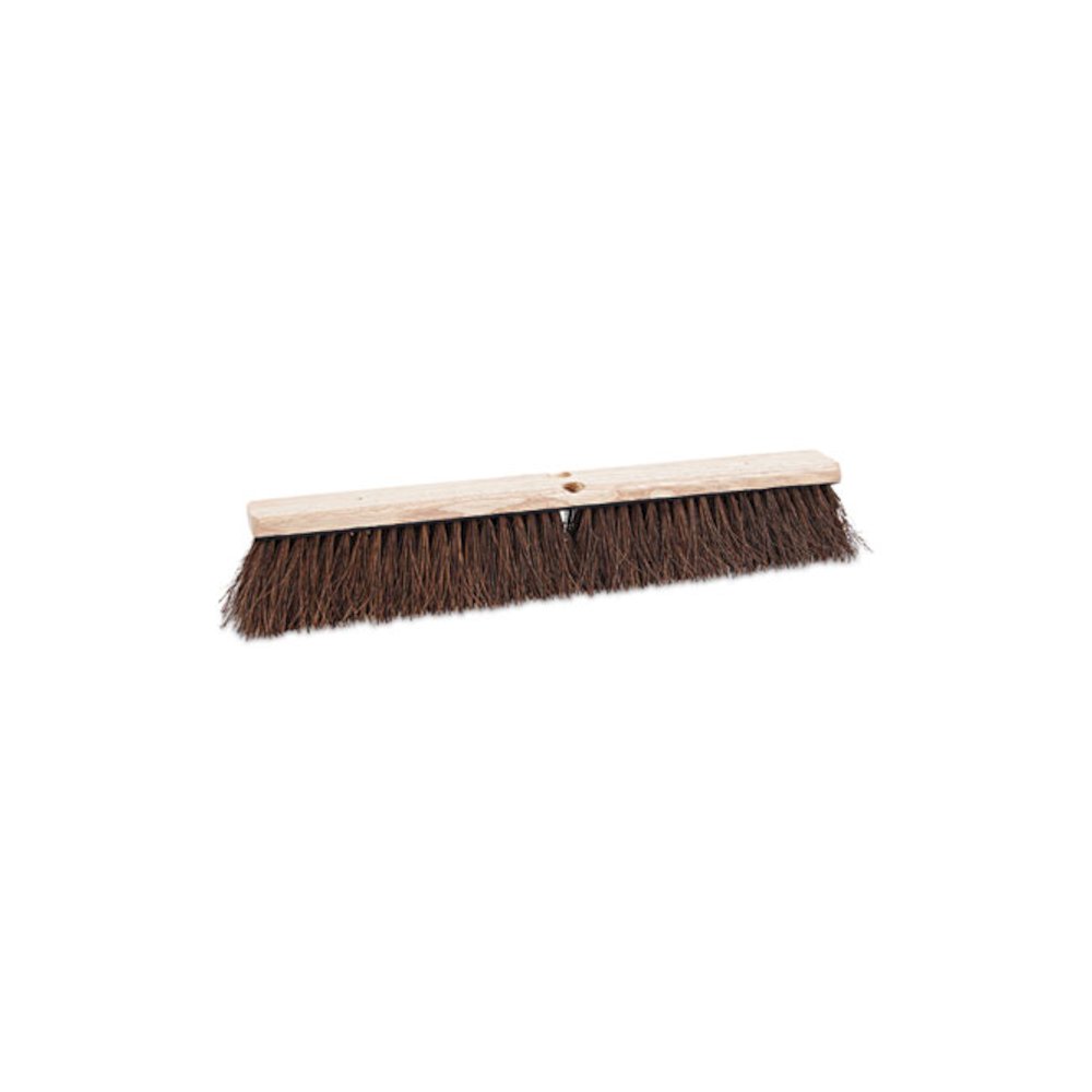 Floor Brush Head, 3.25" Natural Palmyra Fiber Bristles, 24" Brush. Picture 1