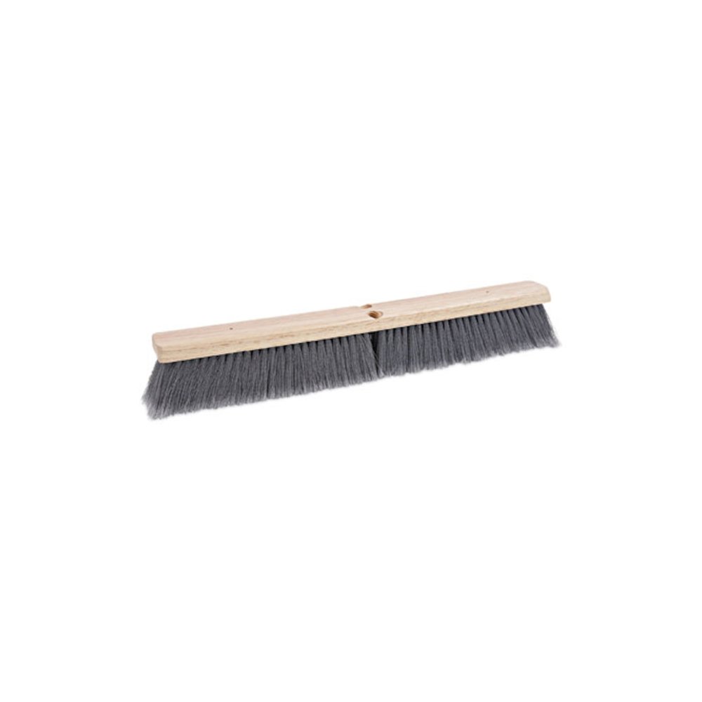 Floor Brush Head, 3" Gray Flagged Polypropylene Bristles, 24" Brush. Picture 1