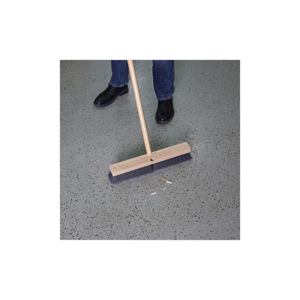 Floor Brush Head, 3" Gray Flagged Polypropylene Bristles, 24" Brush. Picture 5