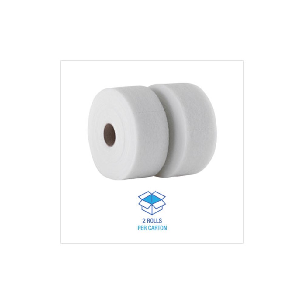 TrapEze Disposable Dusting Sheets, 5" x 125 ft, White, 250 Sheets/Roll, 2 Rolls/Carton. Picture 3