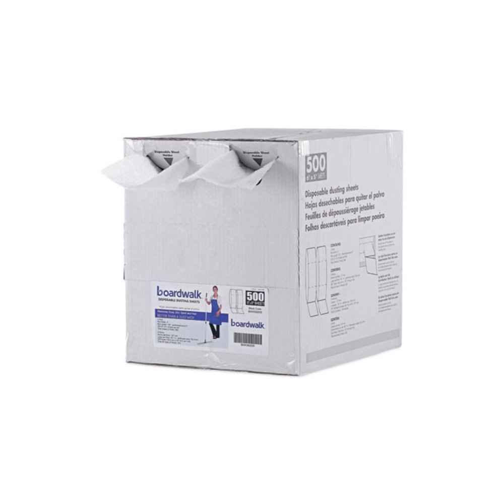 TrapEze Disposable Dusting Sheets, 5" x 125 ft, White, 250 Sheets/Roll, 2 Rolls/Carton. Picture 6