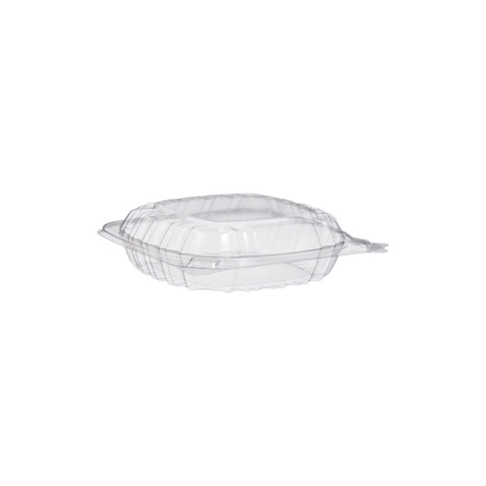 ClearSeal Hinged-Lid Plastic Containers, Sandwich Container, 13.8 oz, 5.4 x 5.3 x 2.6, Clear, Plastic, 500/Carton. Picture 2