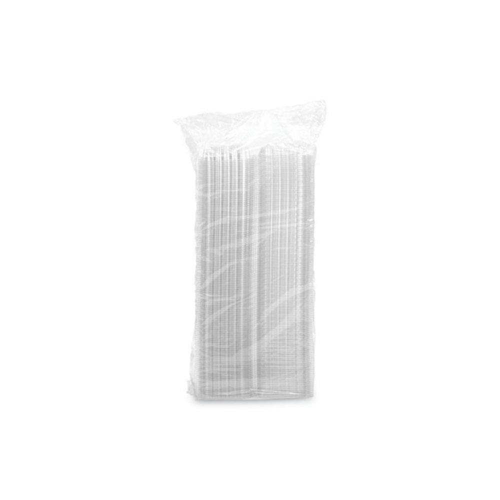ClearSeal Hinged-Lid Plastic Containers, Sandwich Container, 13.8 oz, 5.4 x 5.3 x 2.6, Clear, Plastic, 500/Carton. Picture 3