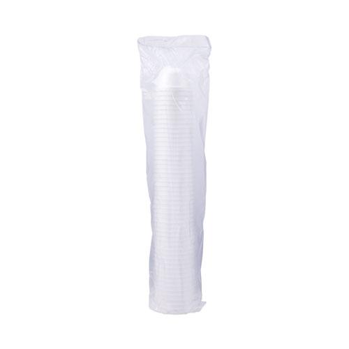 Foam Container, Squat, 6 oz, White, 50/Pack, 20 Packs/Carton. Picture 4