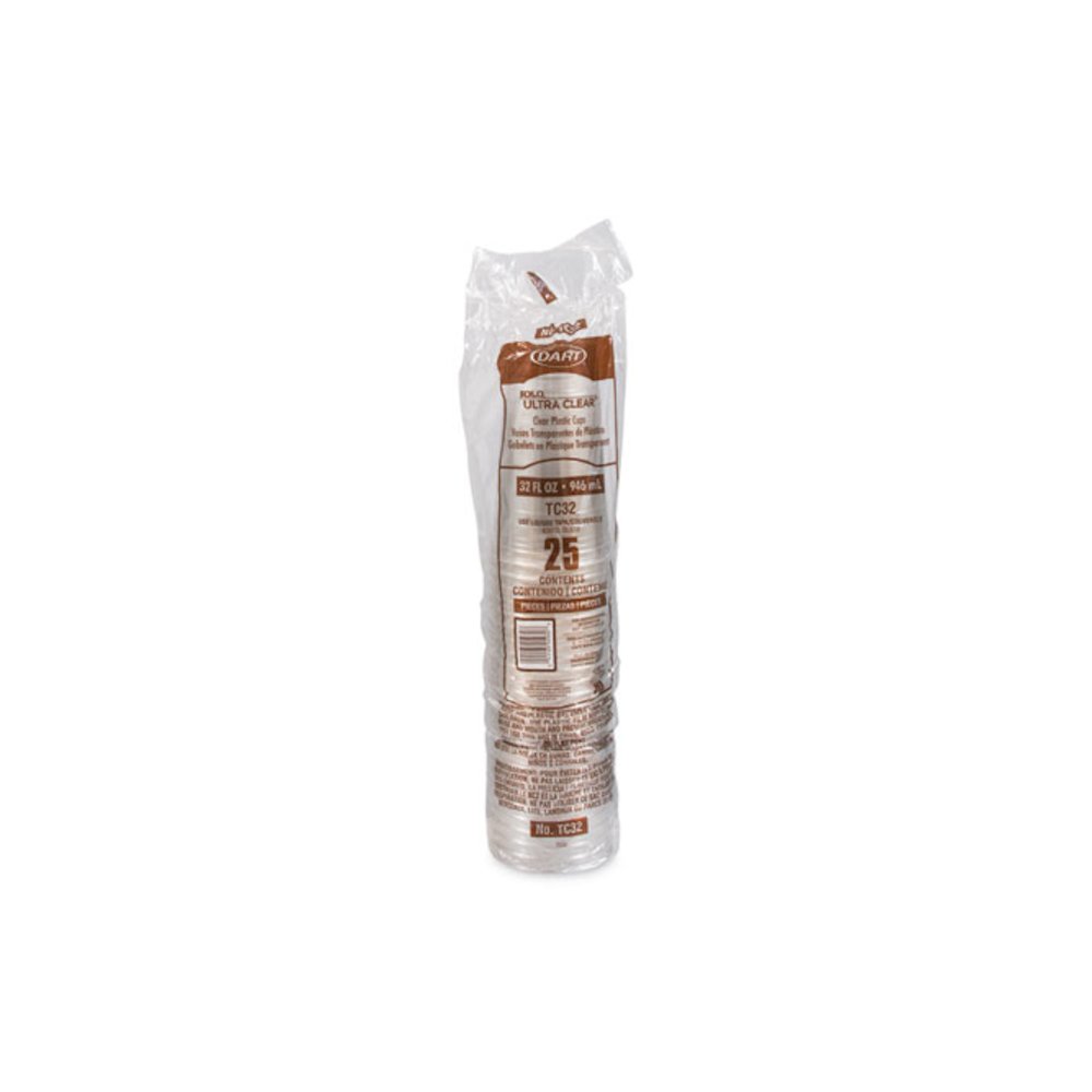 Ultra Clear PETE Cold Cups, 32 oz, Plastic, Clear, 300/Carton. Picture 4