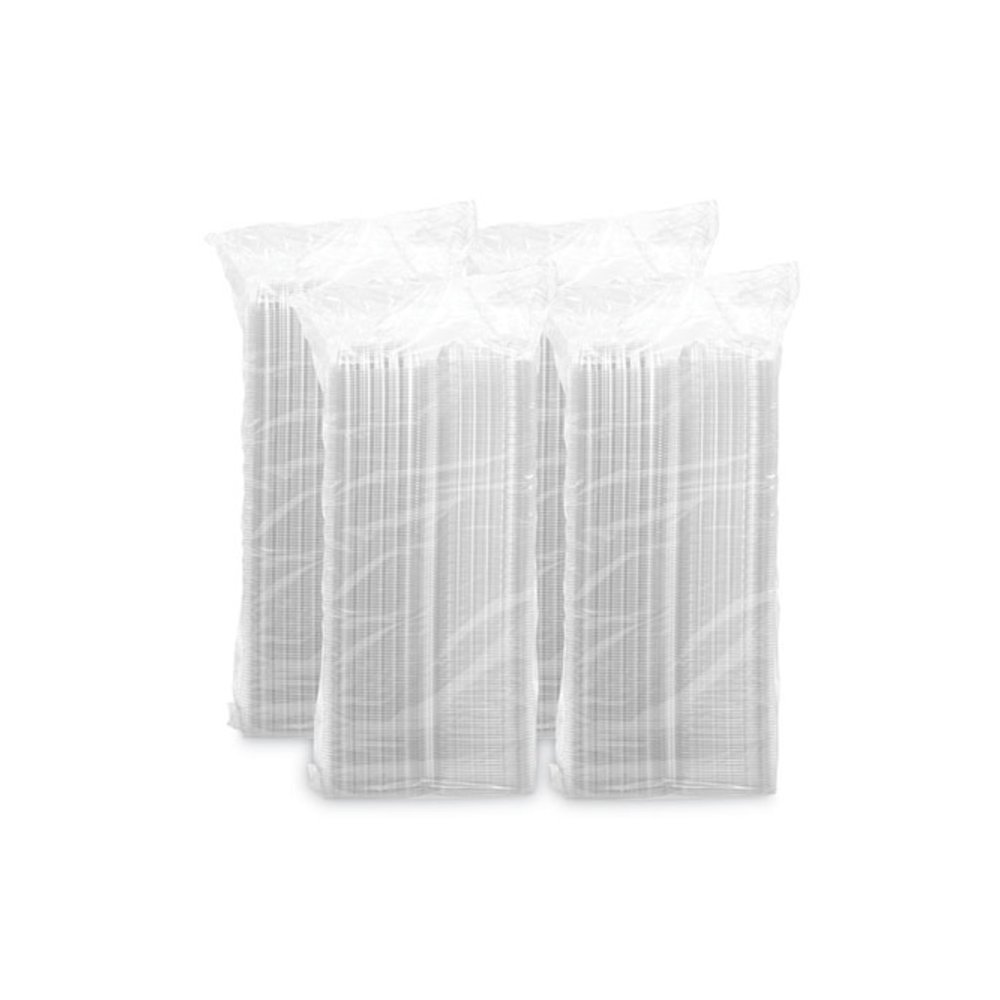 ClearSeal Hinged-Lid Plastic Containers, Sandwich Container, 13.8 oz, 5.4 x 5.3 x 2.6, Clear, Plastic, 500/Carton. Picture 4