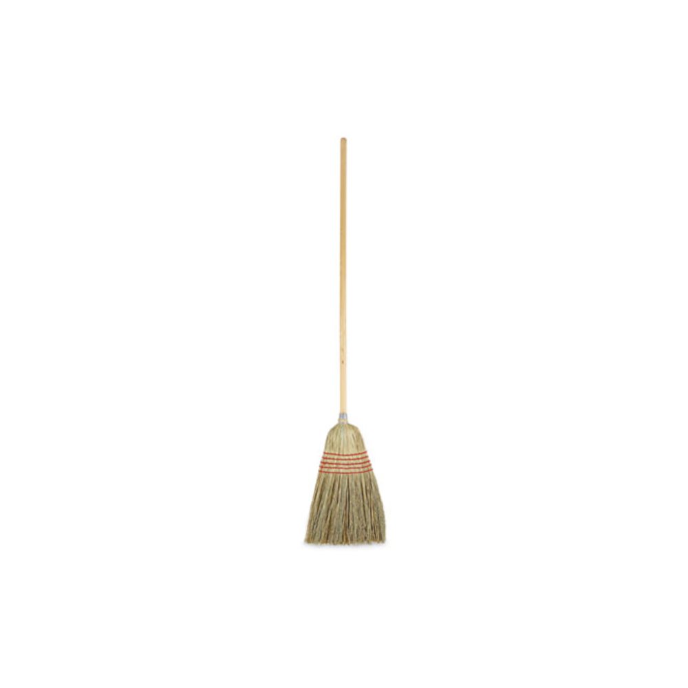 Parlor Broom, Yucca/Corn Fiber Bristles, 55.5" Overall Length, Natural. Picture 1