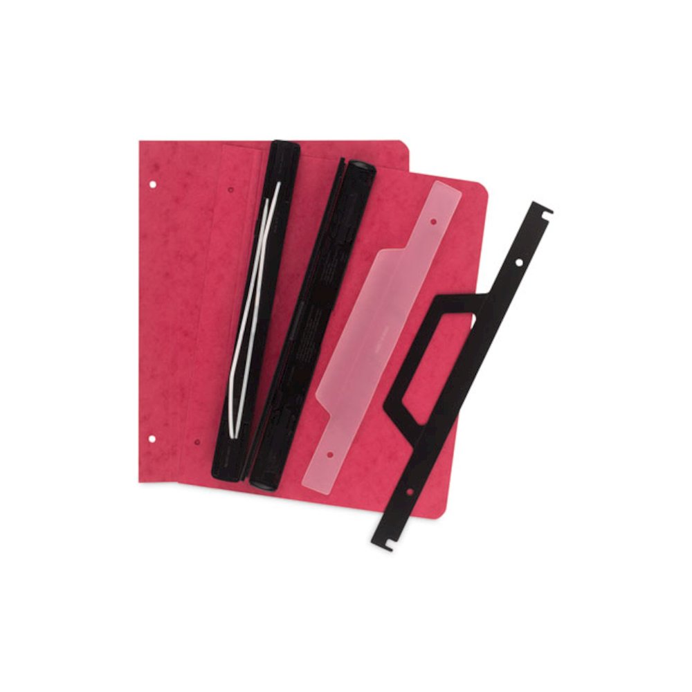 Expandable Hanging Data Binder, 2 Posts, 6" Capacity, 11 x 8.5, Red. Picture 5
