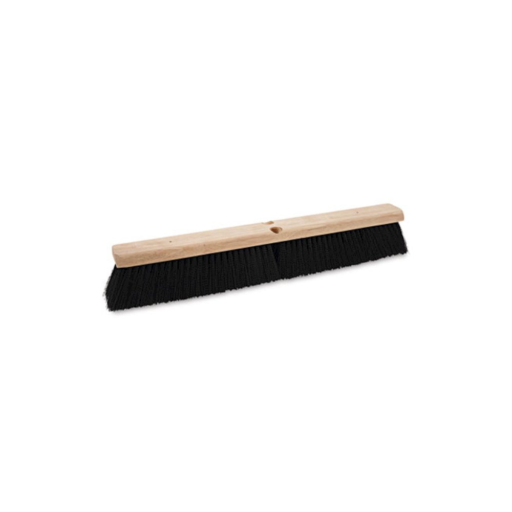 Floor Brush Head, 3" Black Polypropylene Bristles, 24" Brush. Picture 1