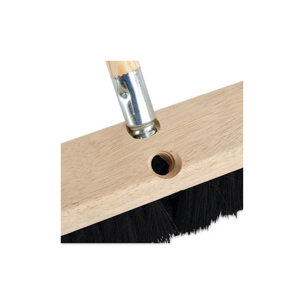 Floor Brush Head, 2.5" Black Tampico Fiber Bristles, 24" Brush. Picture 5