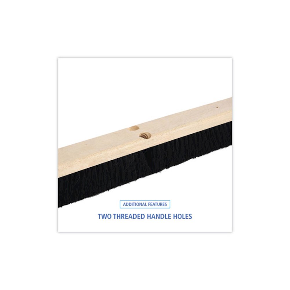 Floor Brush Head, 2.5" Black Tampico Fiber Bristles, 24" Brush. Picture 3