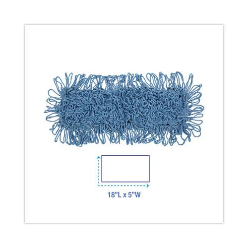 Mop Head, Dust, Looped-End, Cotton/Synthetic Fibers, 18 x 5, Blue. Picture 2