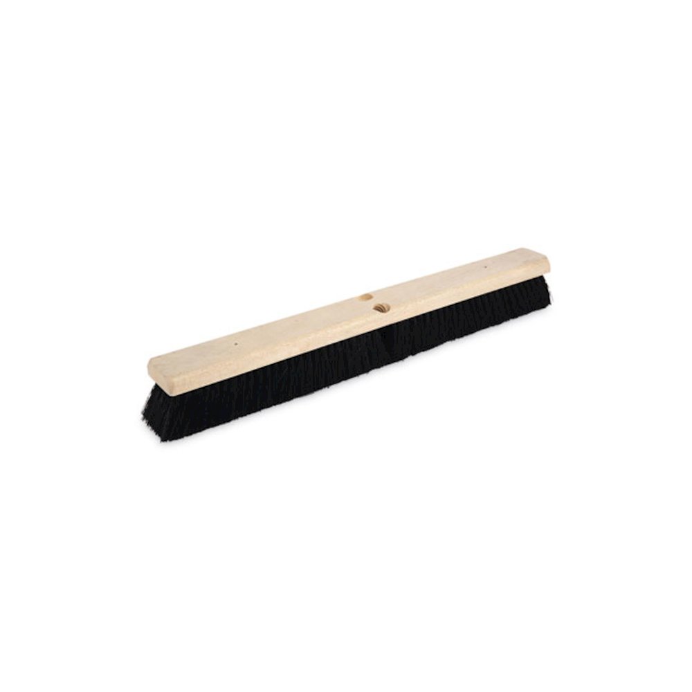Floor Brush Head, 2.5" Black Tampico Fiber Bristles, 24" Brush. Picture 1