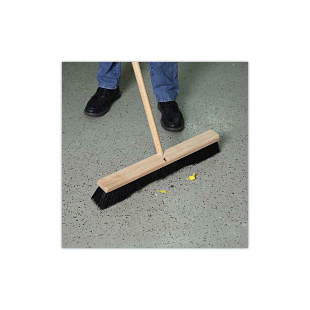 Floor Brush Head, 3" Black Polypropylene Bristles, 24" Brush. Picture 5