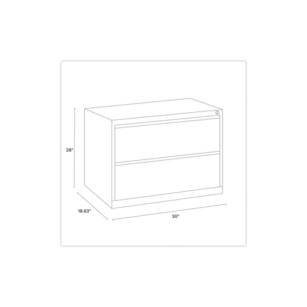 Lateral File Cabinet, 2 Letter/Legal/A4-Size File Drawers, Putty, 30 x 18.62 x 28. Picture 3