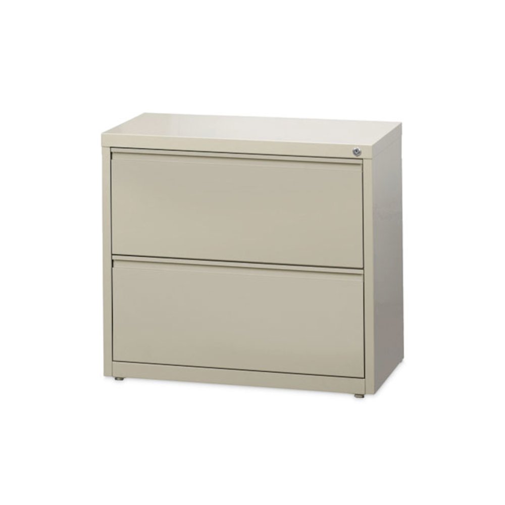 Lateral File Cabinet, 2 Letter/Legal/A4-Size File Drawers, Putty, 30 x 18.62 x 28. Picture 4