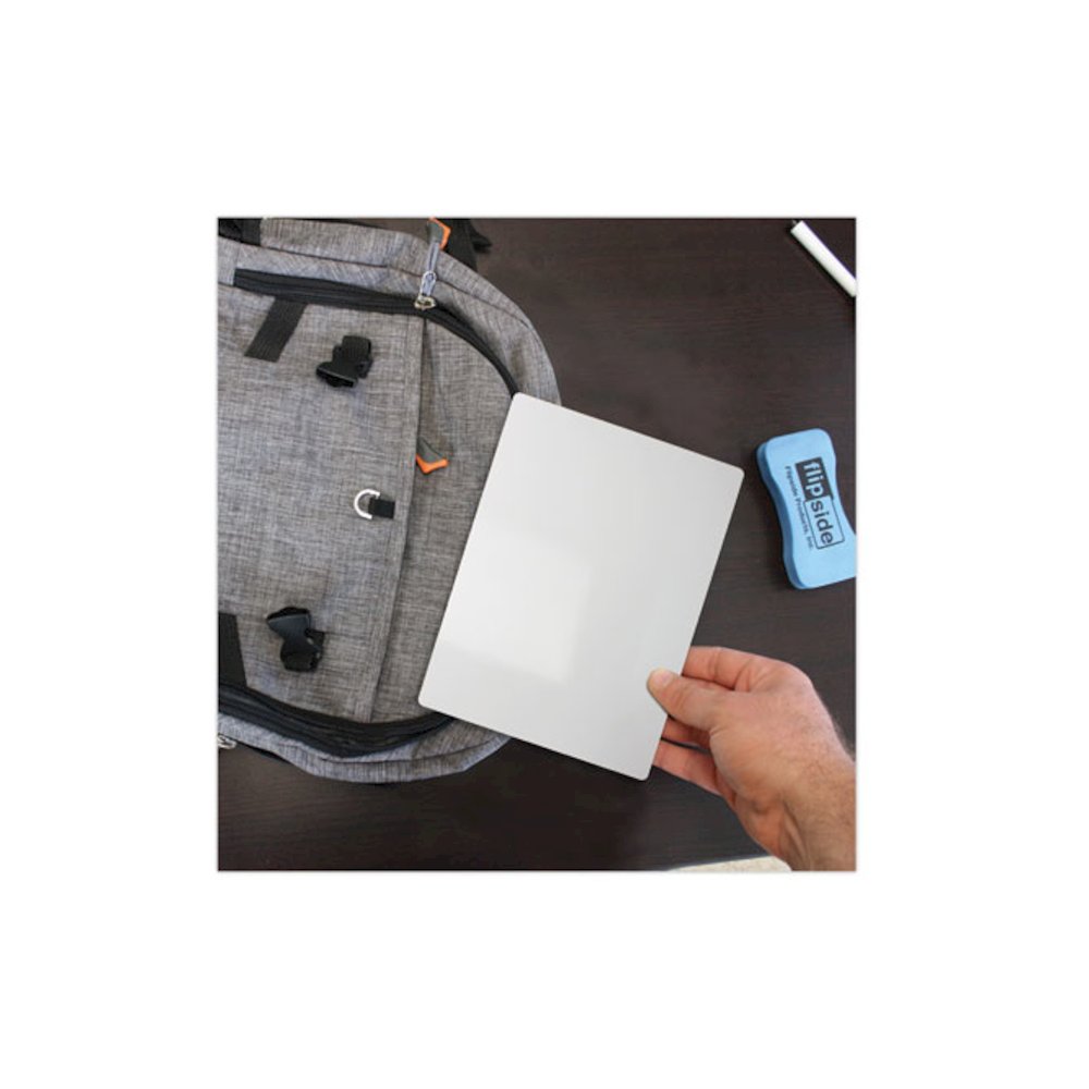 Two-Sided Dry Erase Board, 7" x 5", White Surface, 24/Pack. Picture 4