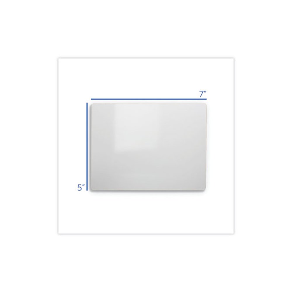 Two-Sided Dry Erase Board, 7" x 5", White Surface, 24/Pack. Picture 5